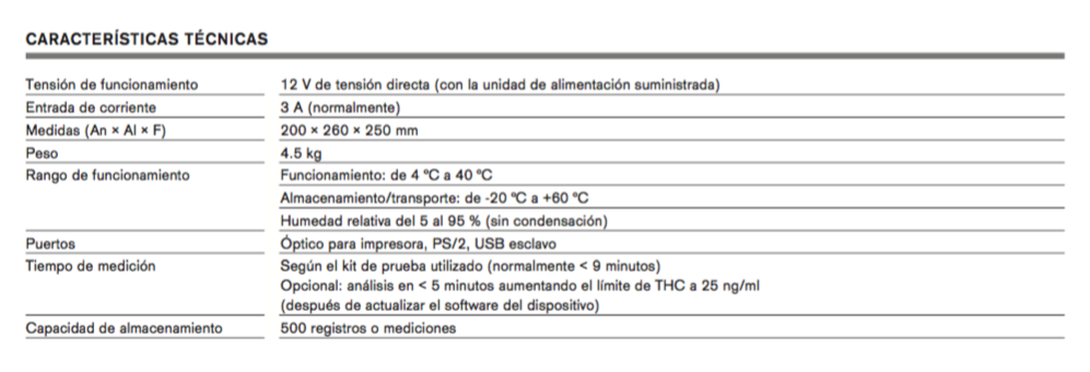 Drager DrugTest 5000 INF